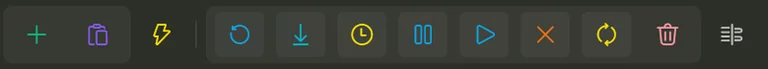 Close-up of the left side of the toolbar showing twelve icon buttons.