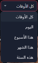 قائمة تاريخ الرفع مفتوحة: كل الأوقات، اليوم، هذا الأسبوع، هذا الشهر، هذه السنة.